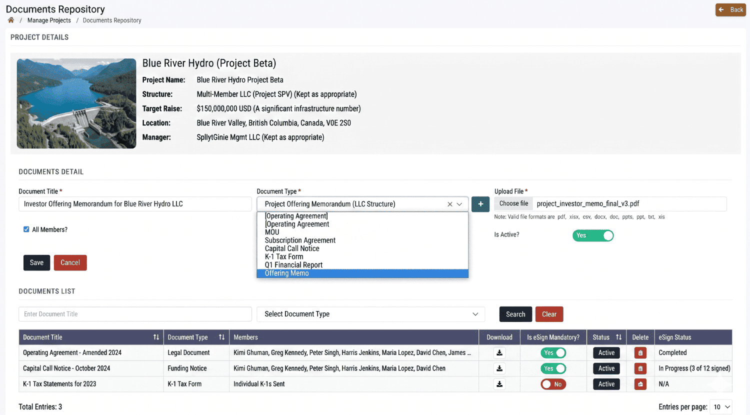 Documents & Audit Trail
